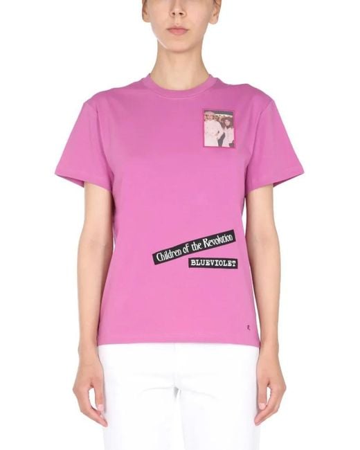 Raf Simons Pink Relaxed Fit Crew Neck T-Shirt