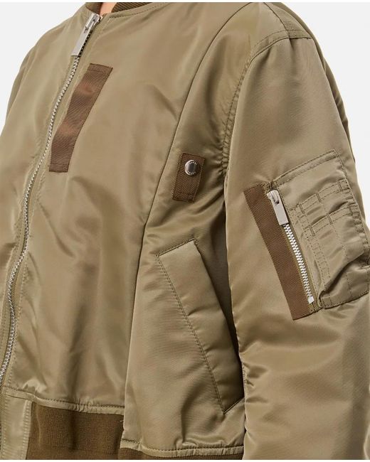 Sacai Brown Nylon Twill Blouson