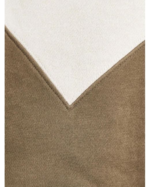 Isabel Marant Brown Color-Blocked Graphic Knit Sweater With Relaxed Fi