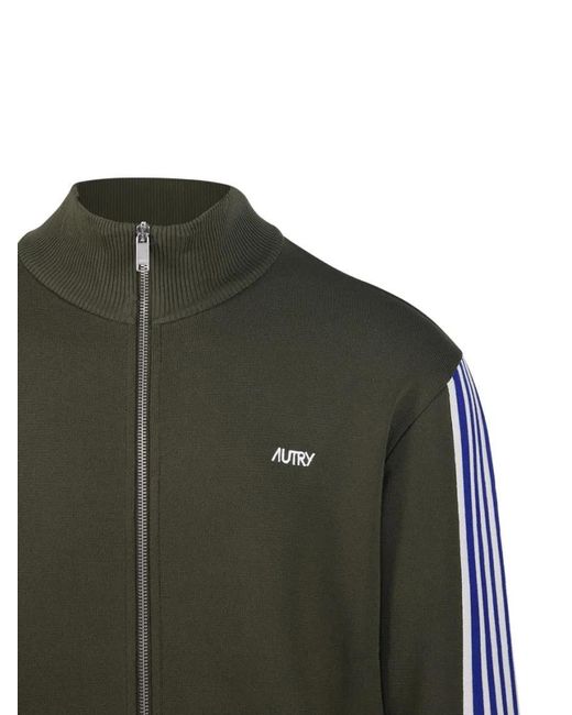 Autry Full Zip Jacket With High Collar in Green für Herren