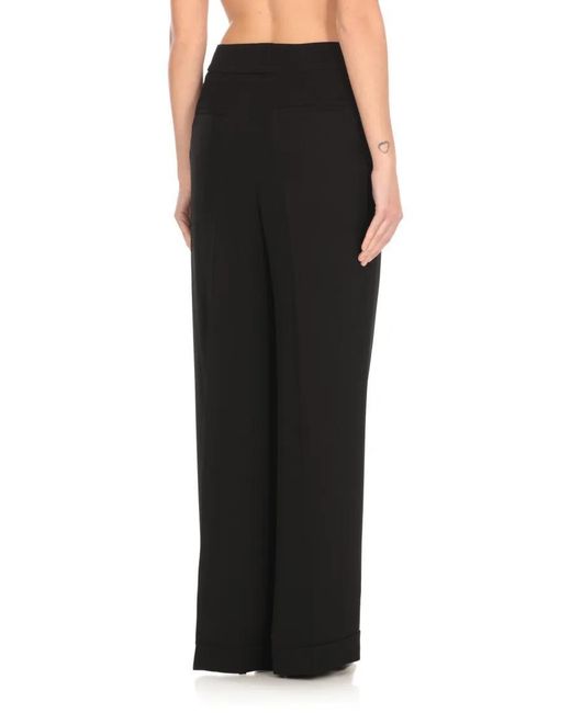 Peserico Black Viscose Palazzo Trousers