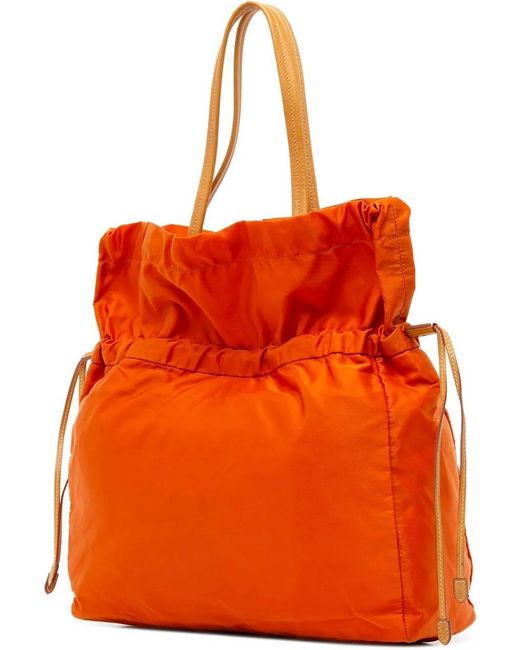 Prada Orange Shopper