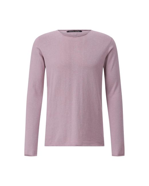 Hannes Roether Pullover Aus Baumwoll-Leinenmix in Purple für Herren