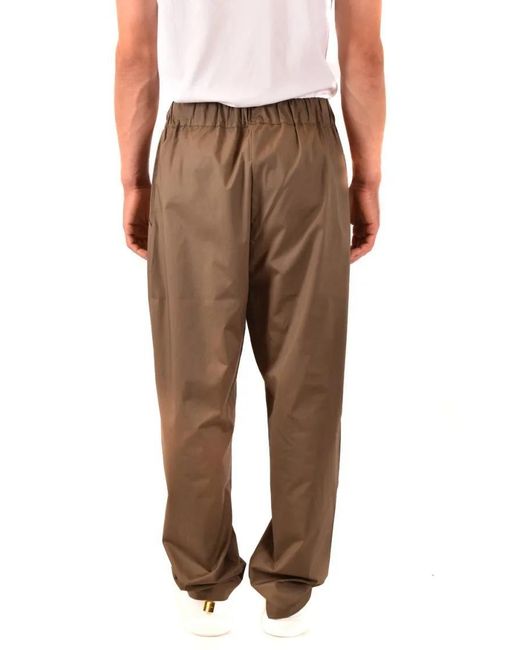 Laneus Loose-Fitting Trousers With Elastic Waistband in Brown für Herren