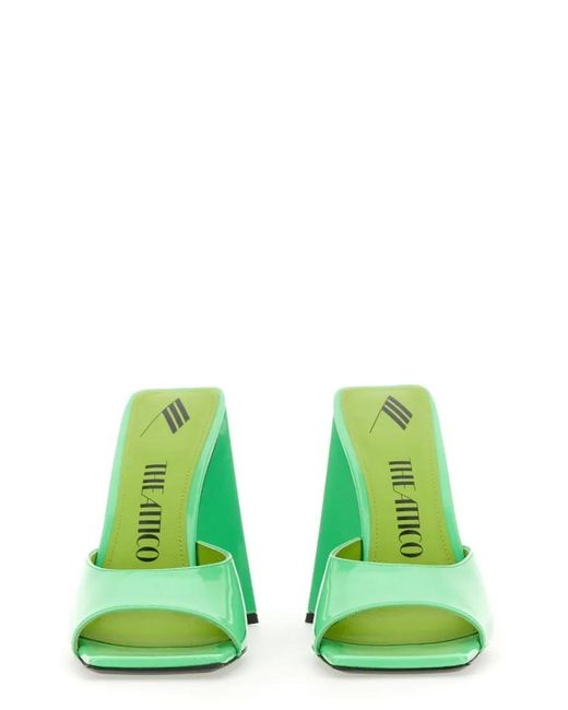 The Attico Green Slipper & Pantoletten