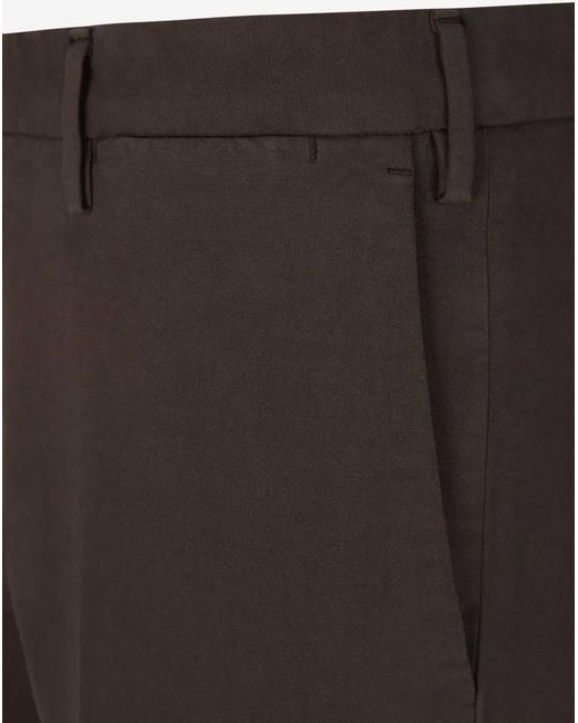 Incotex Stretch Cotton Pants in Black für Herren