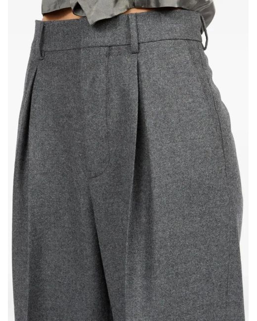 MM6 by Maison Margiela Gray Virgin Wool Trousers