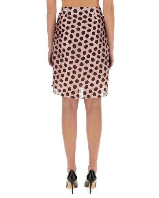 Nina Ricci Pink Skirt With Asymmetrical Bow Detail