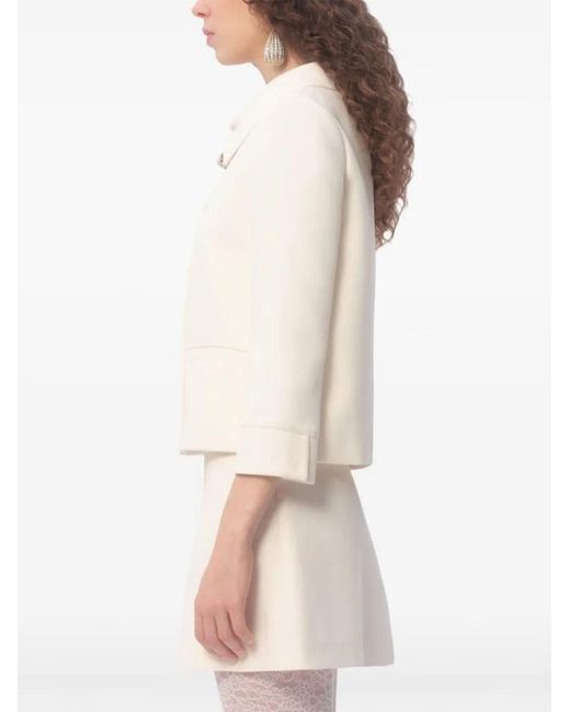 Valentino Garavani White Crepe Couture Jacket