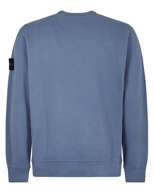 Stone Island Logo-Patch Sweater Blauw in Blue für Herren