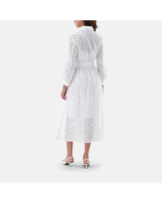 Van Laack White Kleid Modern Fit Uni