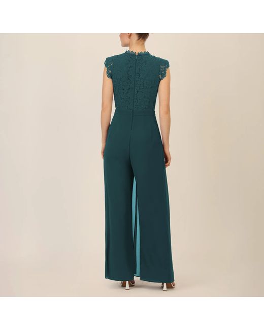 Apart Green Overall Mit Spitzenoberteil
