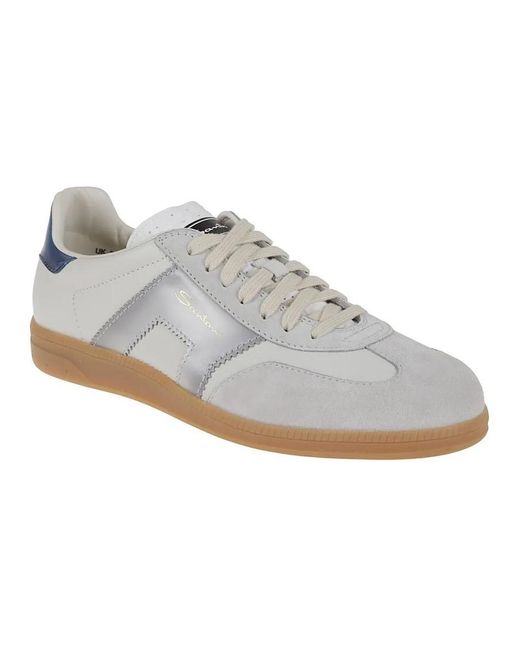 Santoni Low-Top Sneaker in White für Herren