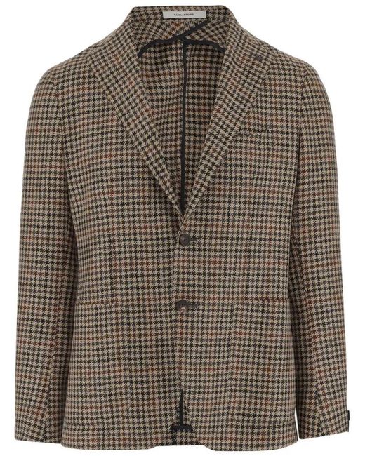 Tagliatore Wool And Cashmere Blend Single-Breasted Jacket in Brown für Herren