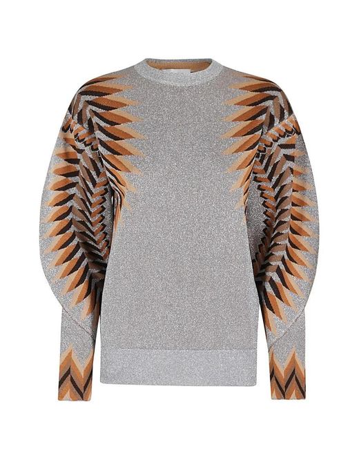 Rabanne Gray Graphic Sweater