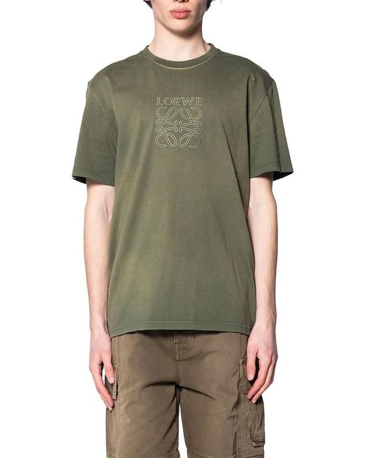 Loewe Relaxed Fit T-Shirt Khaki in Green für Herren