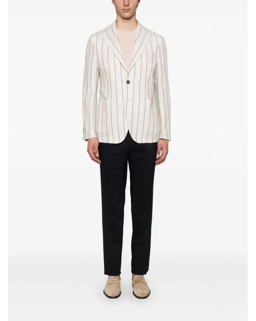 Manuel Ritz Light Cotton Jacket With Classic Design in White für Herren