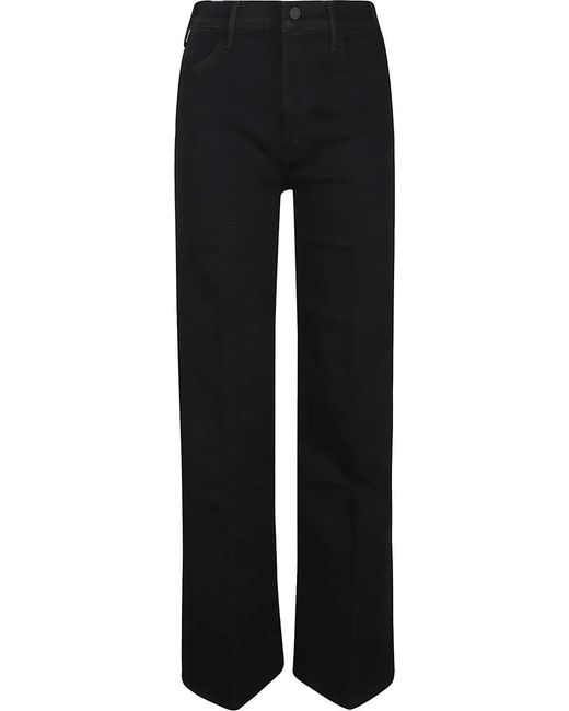 Mother Black The Hustler Roller Sneak Jeans
