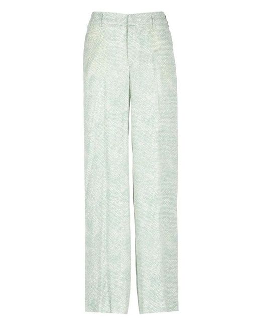 PT Torino White Viscose Palazzo Pants