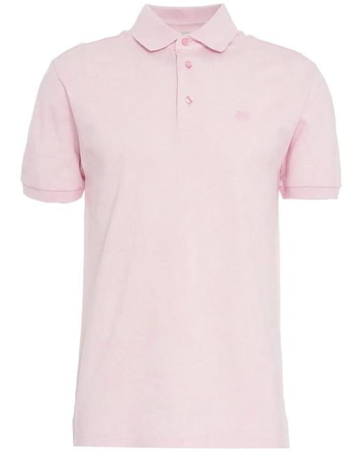 Etro Polo Shirt With Logo Embroidery in Pink für Herren