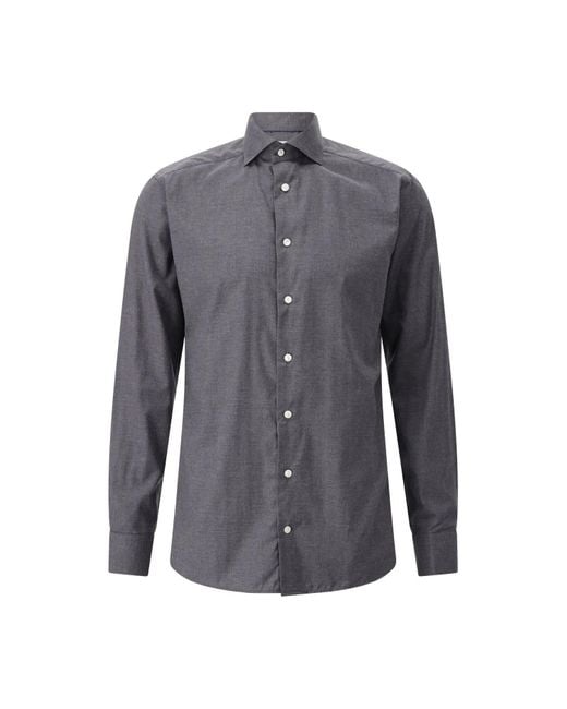 Eton of Sweden Slim-Fit Flanellhemd Aus Baumwolle in Blue für Herren