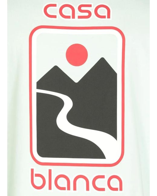 Casablanca Sunset Valley T-Shirt in Blue für Herren