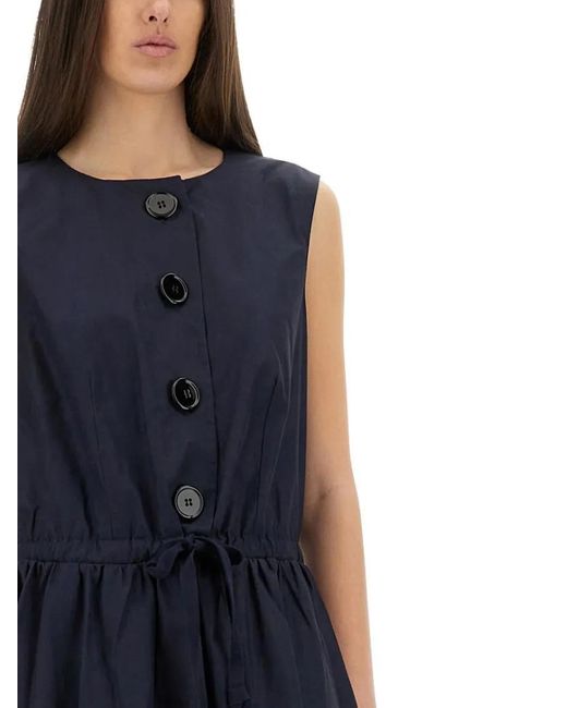 Patou Blue Button Midi Dress