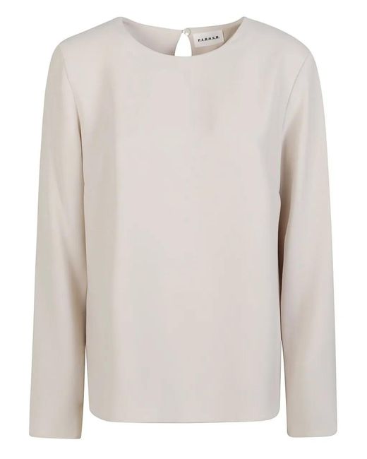 P.A.R.O.S.H. White Poker25 Blouse Nude & Neutrals