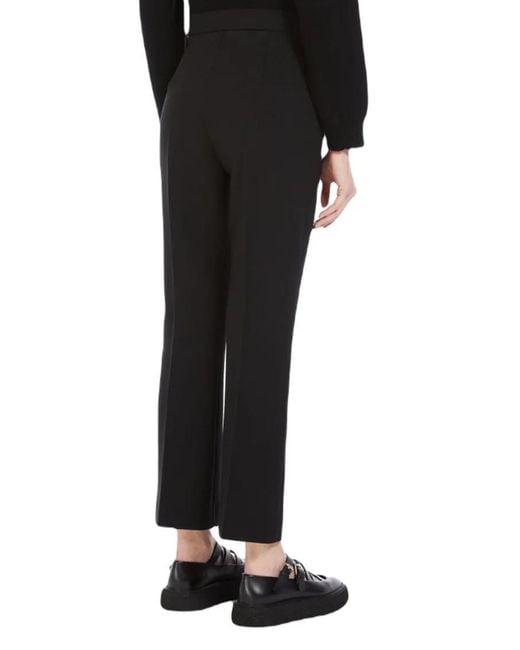 Max Mara Black Slim Fit Cropped Trousers