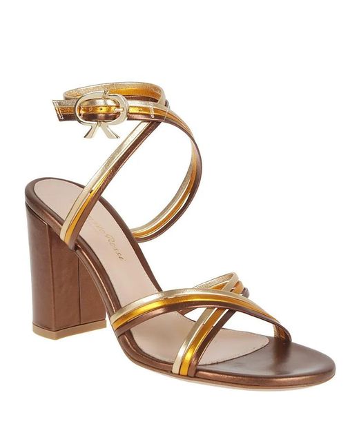 Gianvito Rossi Metallic Sandalen