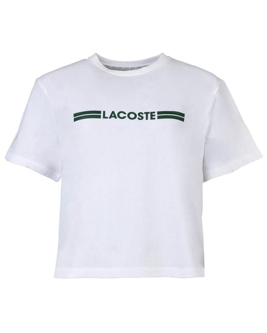 Lacoste White Damen Schlafanzug, Kurz