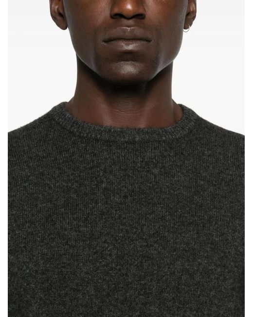 Peuterey Textured Knit Sweater With Crew Neckline in Black für Herren