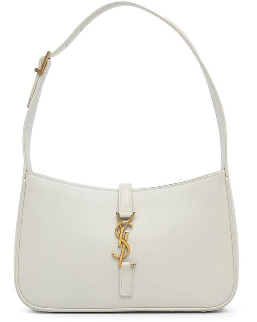 Saint Laurent White Hobo Bags