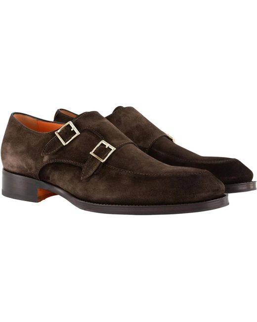 Santoni Double Monk in Black für Herren