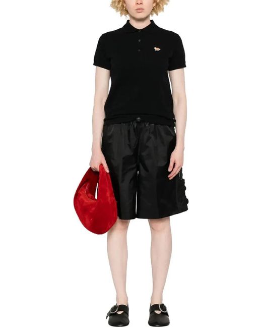 Maison Kitsuné Black Baby Fox Patch Regular Polo Divers