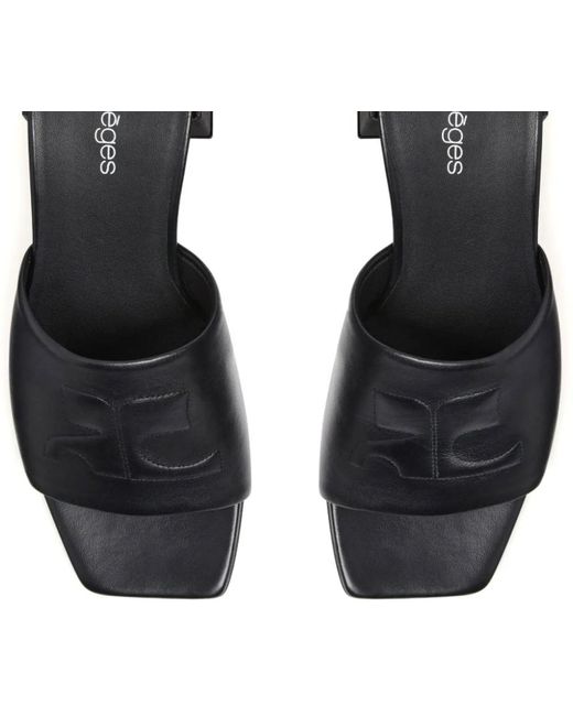 Courreges Black Sandalen