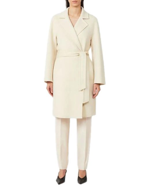 Max Mara White Ajaccio Coat