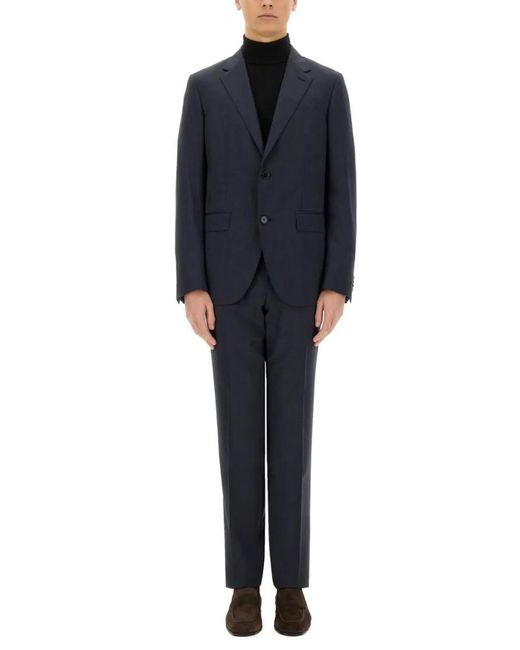 Zegna Single-Breasted Tailored Suit in Blue für Herren