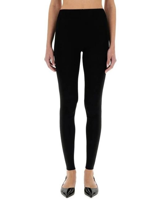 Fabiana Filippi Black Form-Fitting Viscose Leggings