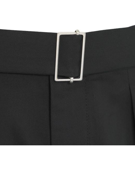 Paolo Pecora Chino Pants With Belt in Black für Herren