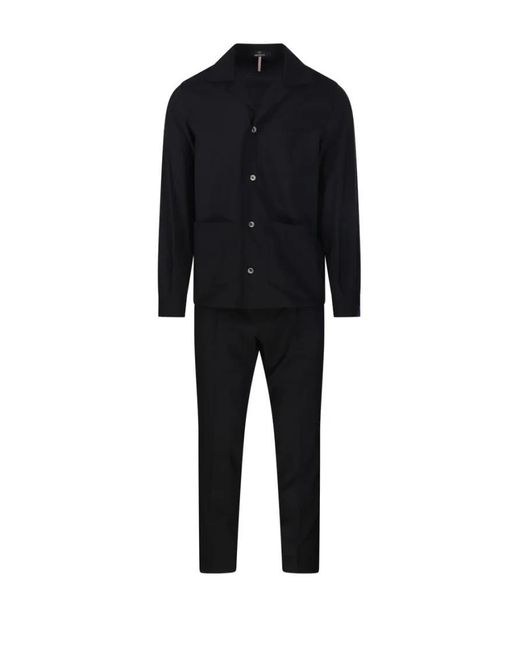 Santaniello Tailored Suit With Classic Collar And Slim-F in Black für Herren