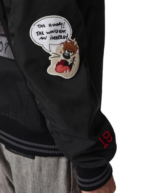 Iceberg Cotton Jacket With Bold Graphics in Black für Herren
