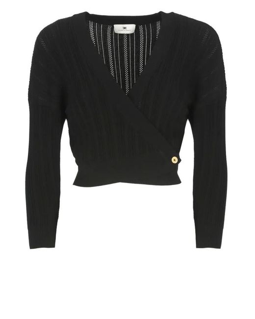 Elisabetta Franchi Black Viscose Sweater