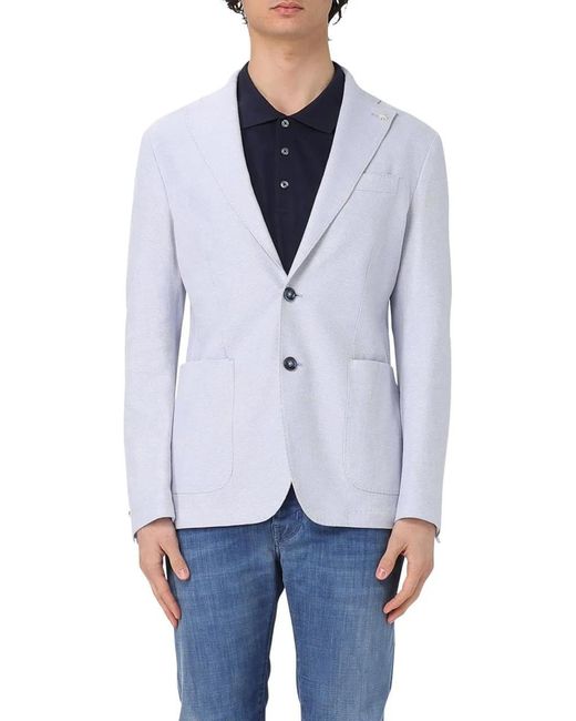 Manuel Ritz Blazer Tricot Licht Blauw in Blue für Herren