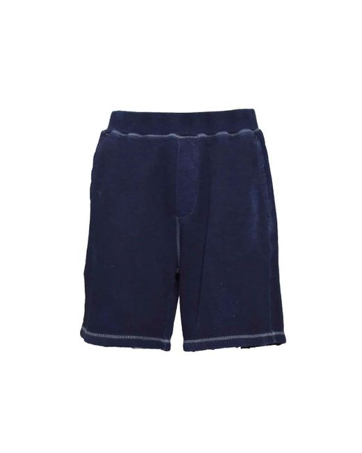 DSquared² Cotton Relax Fit Bermuda Shorts in Blue für Herren