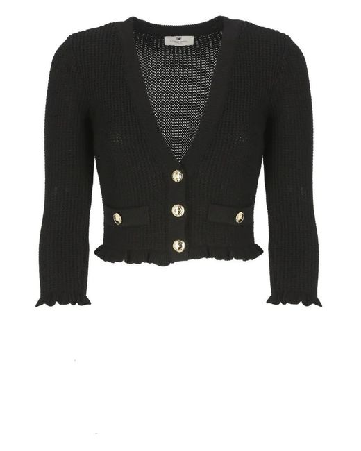 Elisabetta Franchi Black Viscose Sweater