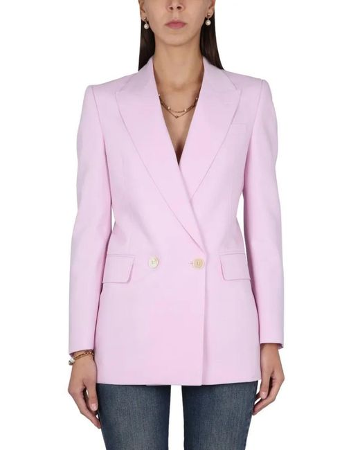 Alexander McQueen Pink Double-Breasted Jacket