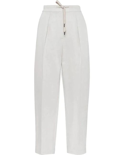 Brunello Cucinelli White Pantalone