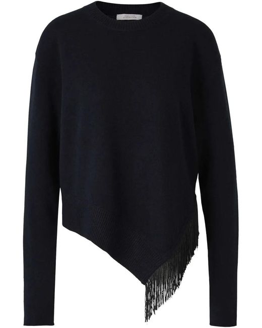 Dorothee Schumacher Blue Asymmetrical Wool Sweater