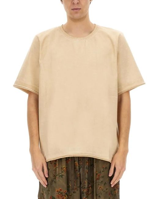 Uma Wang Oversized Cotton T-Shirt With Contemporary Design in Natural für Herren